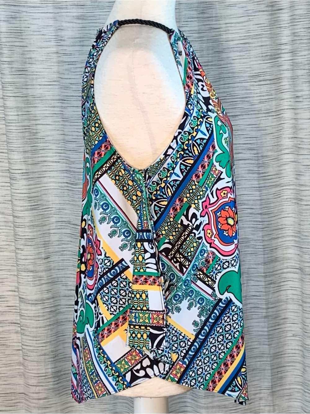Coco Bianco abstract multicolored sleeveless asymmetric top - Picture 11 of 16